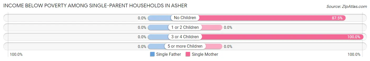 Income Below Poverty Among Single-Parent Households in Asher