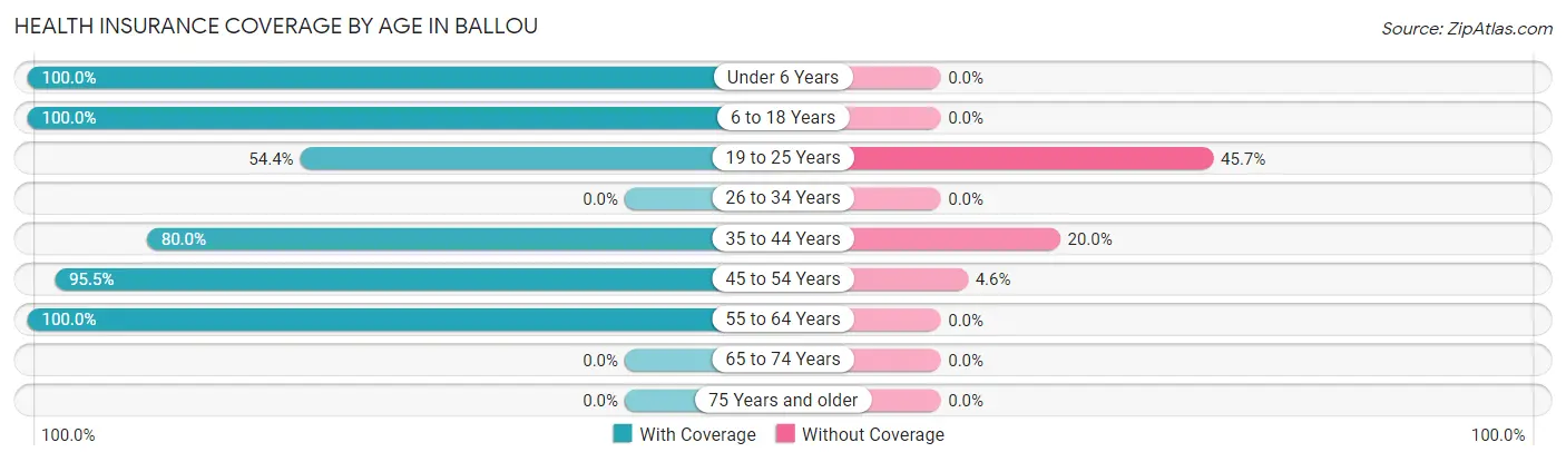 Health Insurance Coverage by Age in Ballou