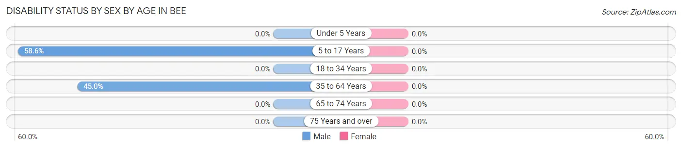 Disability Status by Sex by Age in Bee
