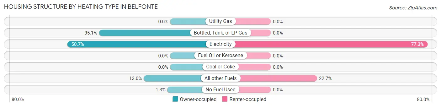 Housing Structure by Heating Type in Belfonte