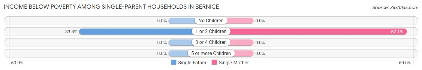 Income Below Poverty Among Single-Parent Households in Bernice