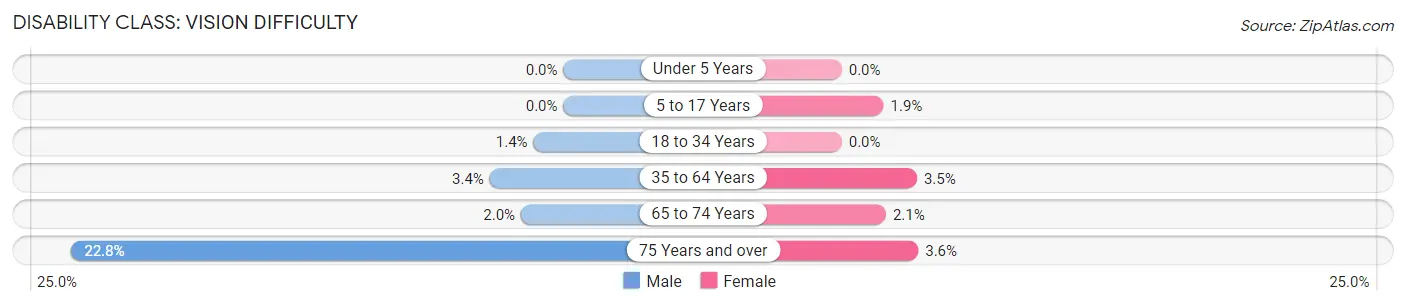 Disability in Blackwell: <span>Vision Difficulty</span>