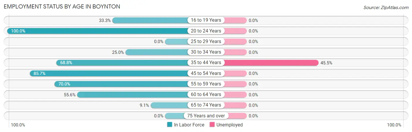 Employment Status by Age in Boynton
