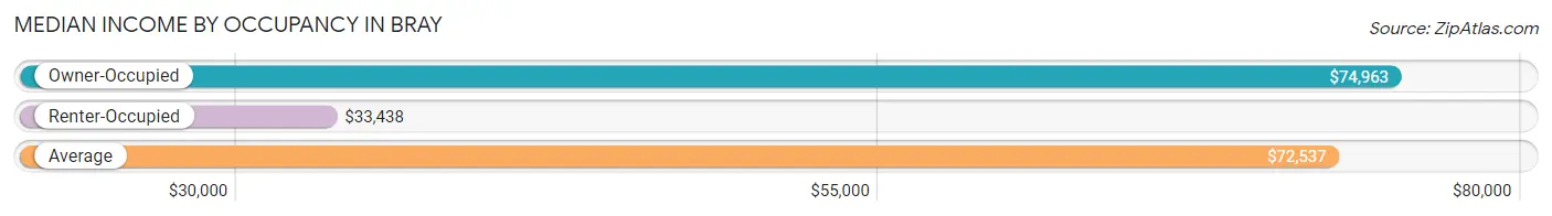 Median Income by Occupancy in Bray