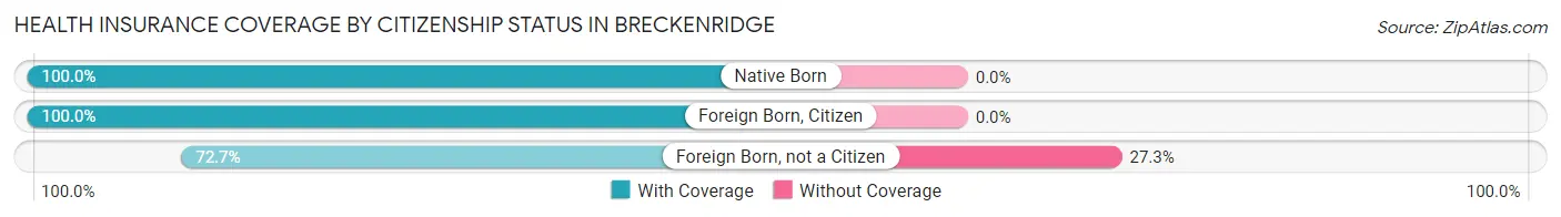 Health Insurance Coverage by Citizenship Status in Breckenridge