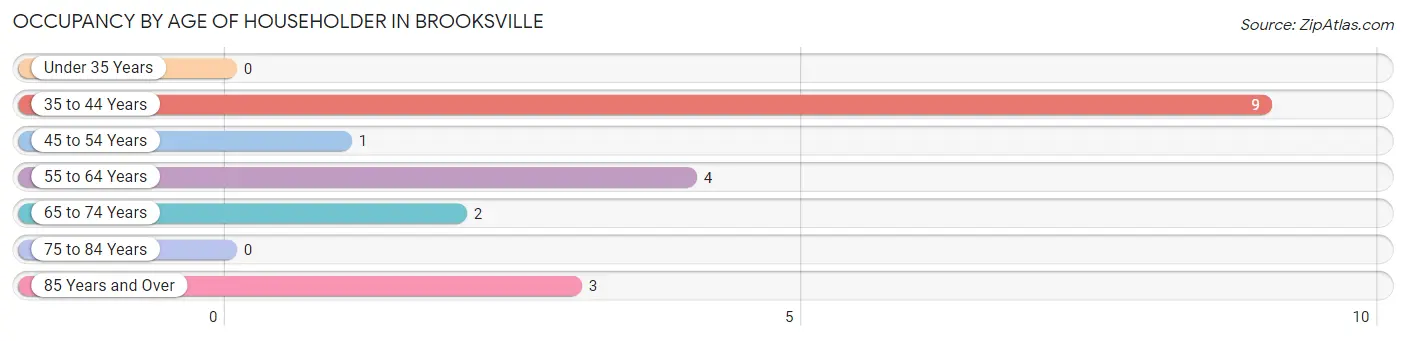 Occupancy by Age of Householder in Brooksville