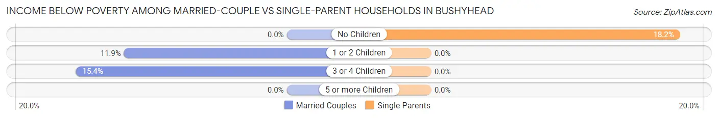 Income Below Poverty Among Married-Couple vs Single-Parent Households in Bushyhead