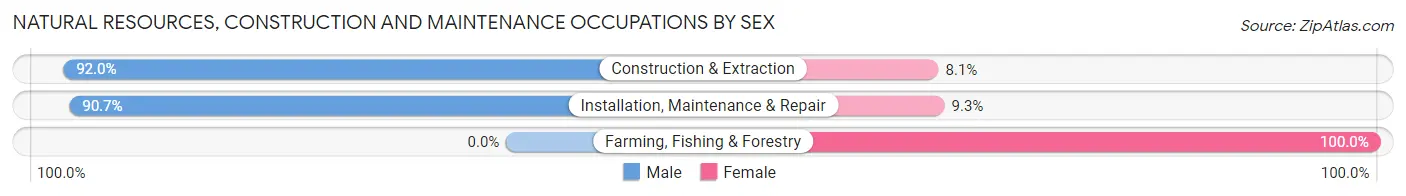Natural Resources, Construction and Maintenance Occupations by Sex in Calera
