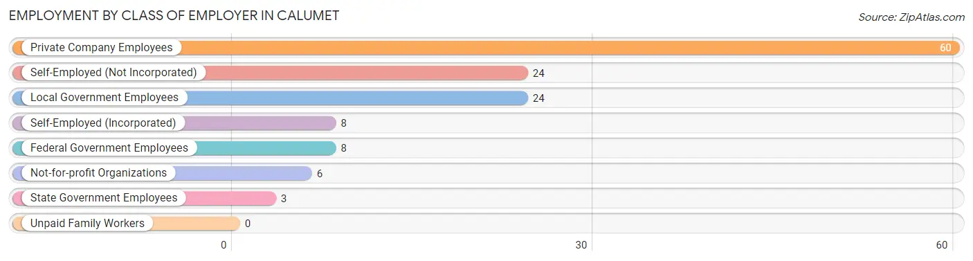 Employment by Class of Employer in Calumet