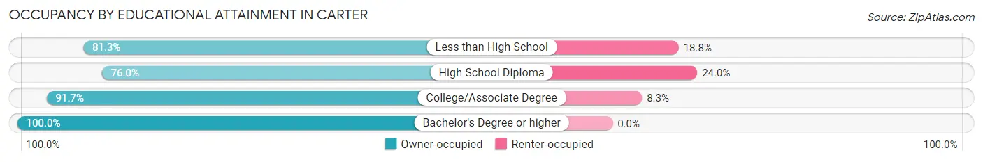 Occupancy by Educational Attainment in Carter