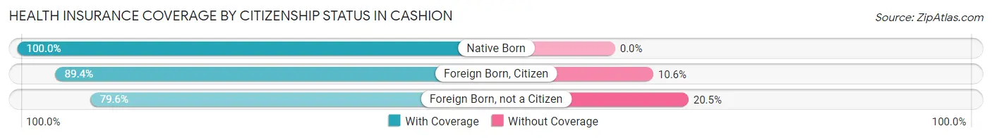 Health Insurance Coverage by Citizenship Status in Cashion