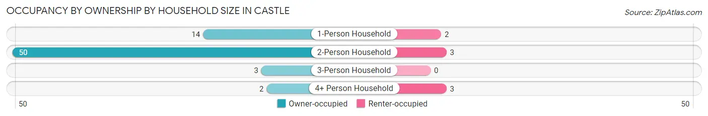 Occupancy by Ownership by Household Size in Castle