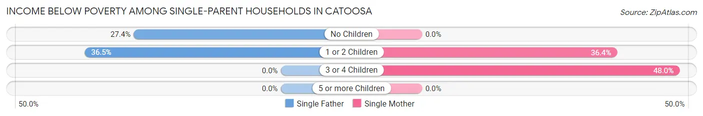 Income Below Poverty Among Single-Parent Households in Catoosa