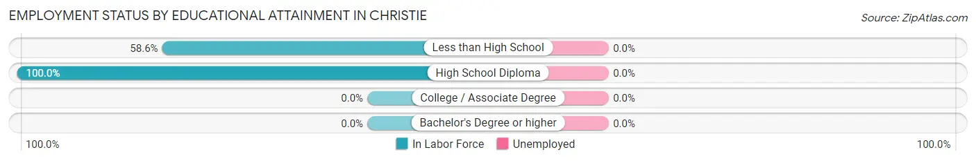 Employment Status by Educational Attainment in Christie