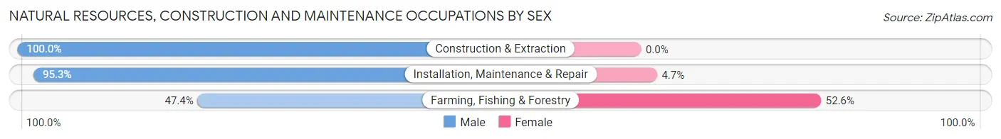 Natural Resources, Construction and Maintenance Occupations by Sex in Coweta
