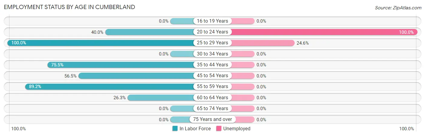 Employment Status by Age in Cumberland