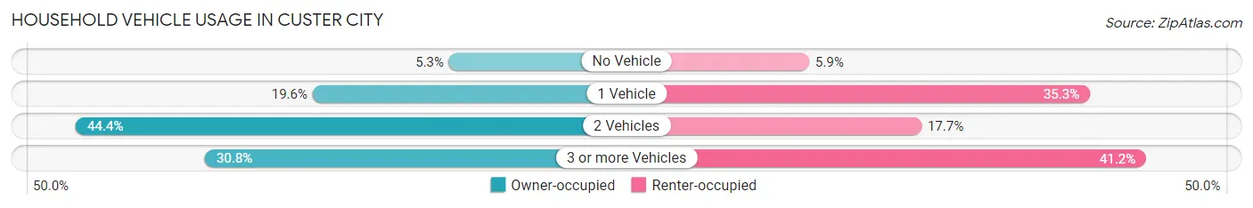 Household Vehicle Usage in Custer City