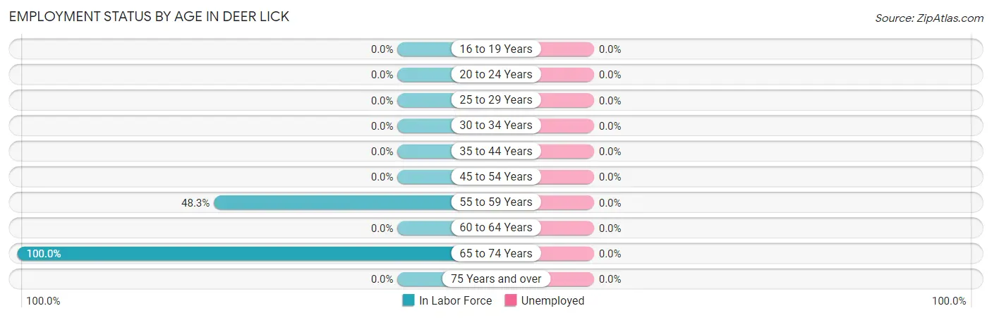 Employment Status by Age in Deer Lick