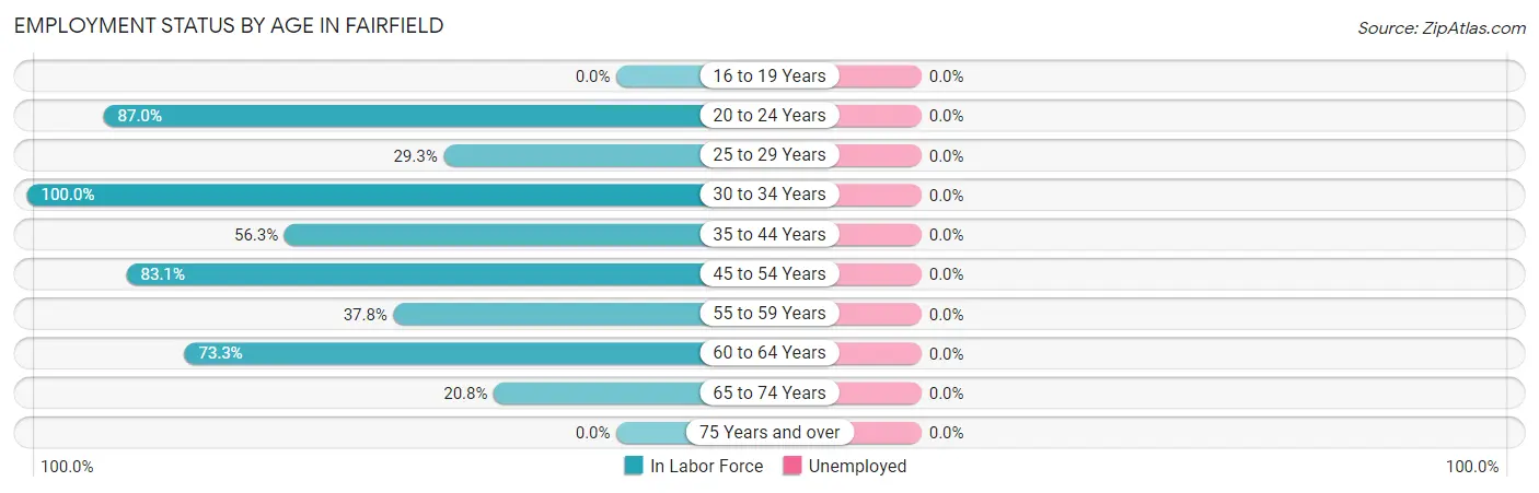 Employment Status by Age in Fairfield