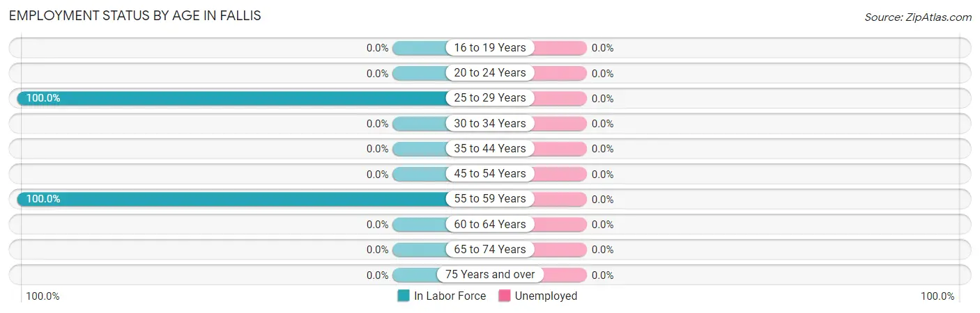 Employment Status by Age in Fallis
