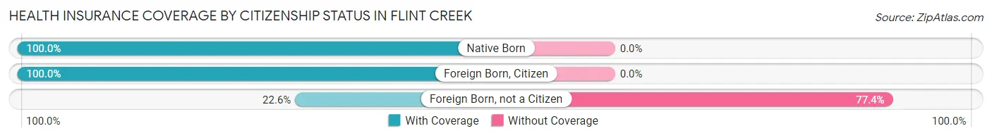 Health Insurance Coverage by Citizenship Status in Flint Creek