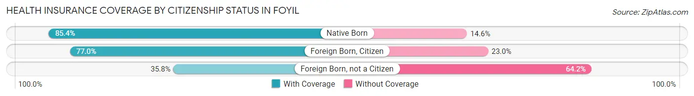 Health Insurance Coverage by Citizenship Status in Foyil