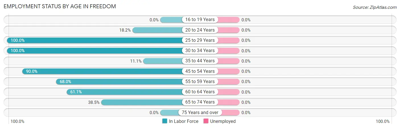 Employment Status by Age in Freedom