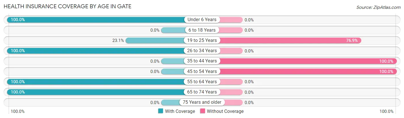 Health Insurance Coverage by Age in Gate