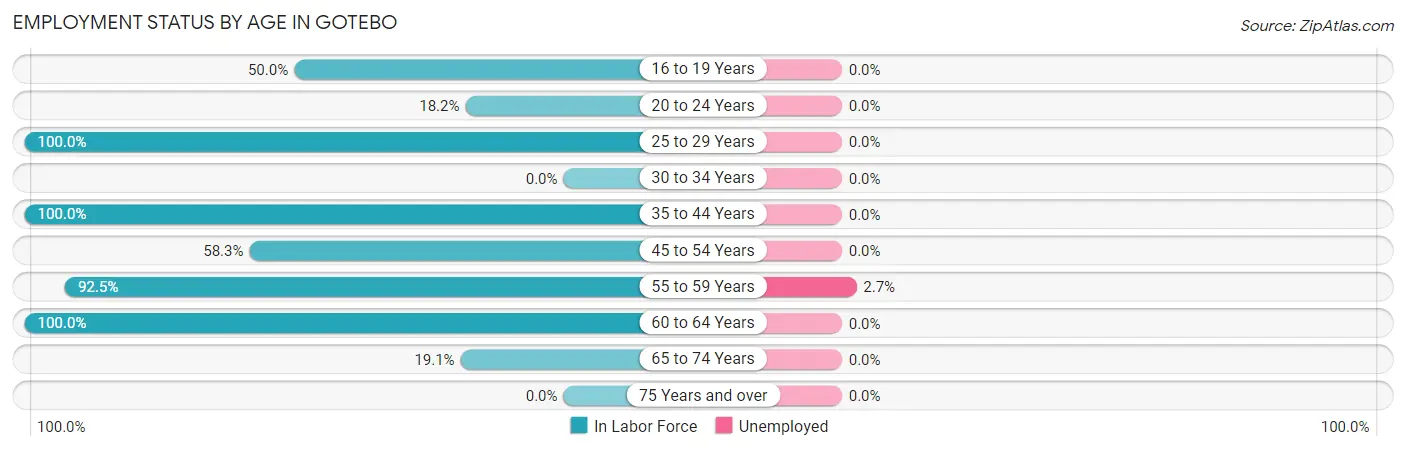 Employment Status by Age in Gotebo