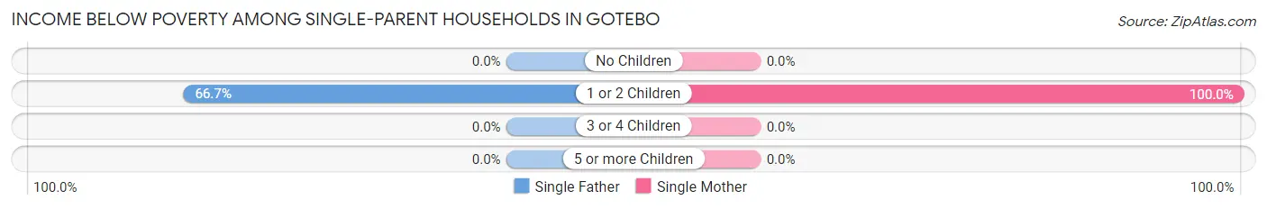Income Below Poverty Among Single-Parent Households in Gotebo