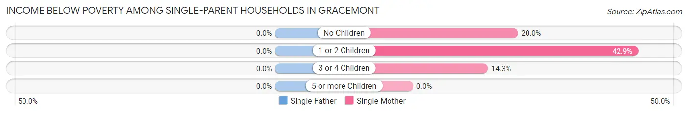 Income Below Poverty Among Single-Parent Households in Gracemont