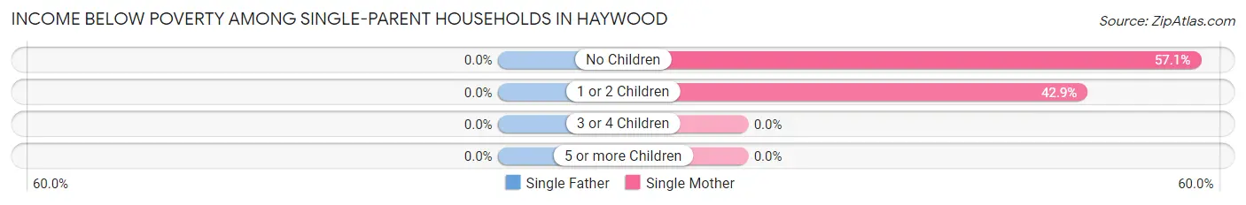 Income Below Poverty Among Single-Parent Households in Haywood