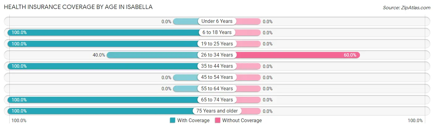 Health Insurance Coverage by Age in Isabella