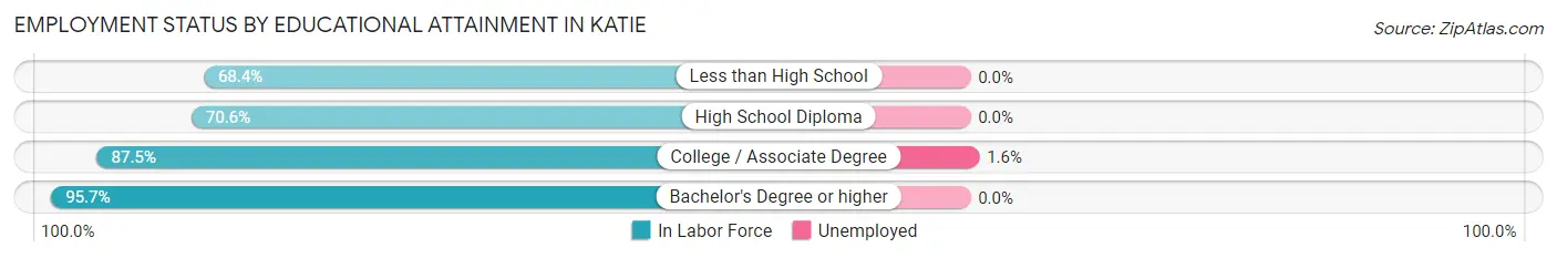 Employment Status by Educational Attainment in Katie