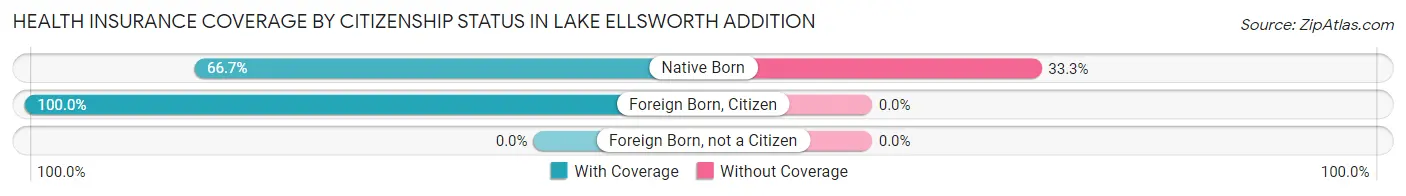 Health Insurance Coverage by Citizenship Status in Lake Ellsworth Addition
