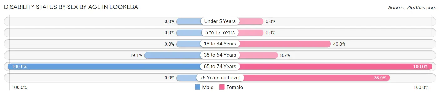 Disability Status by Sex by Age in Lookeba
