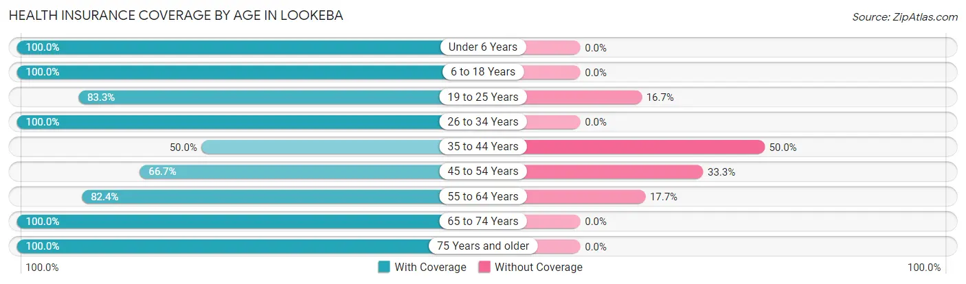 Health Insurance Coverage by Age in Lookeba