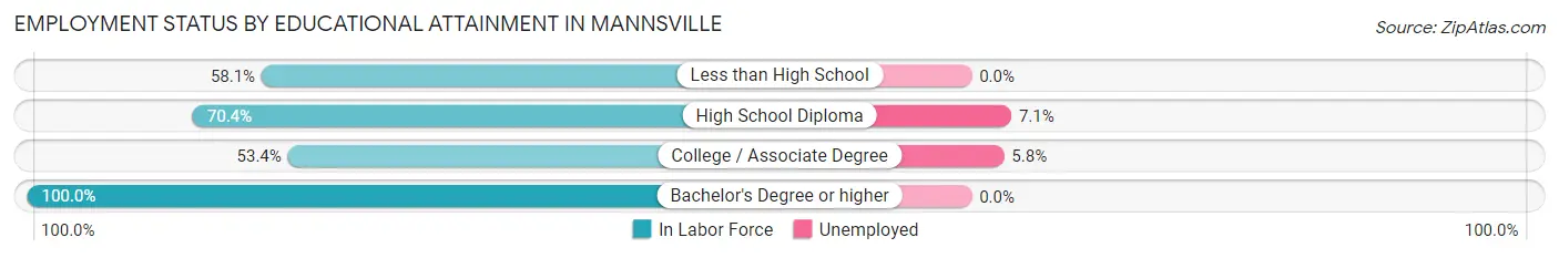 Employment Status by Educational Attainment in Mannsville