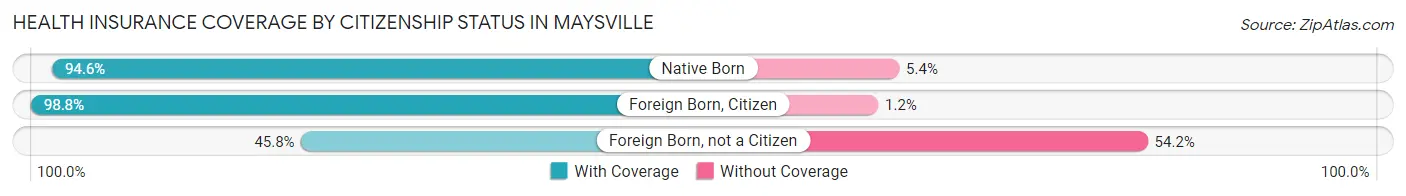 Health Insurance Coverage by Citizenship Status in Maysville