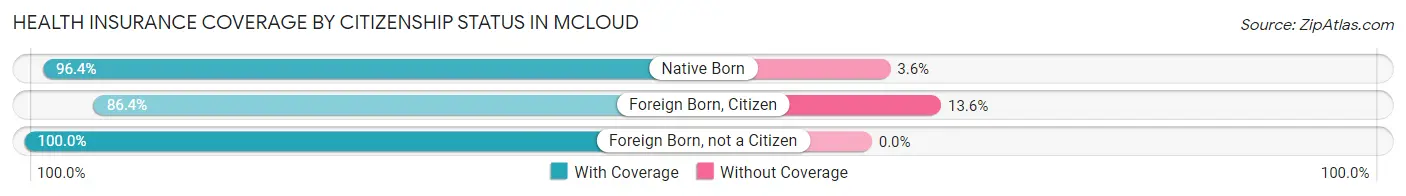 Health Insurance Coverage by Citizenship Status in Mcloud
