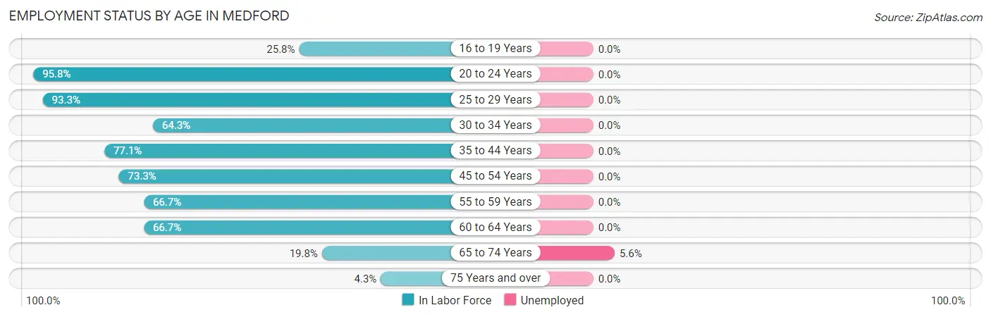 Employment Status by Age in Medford
