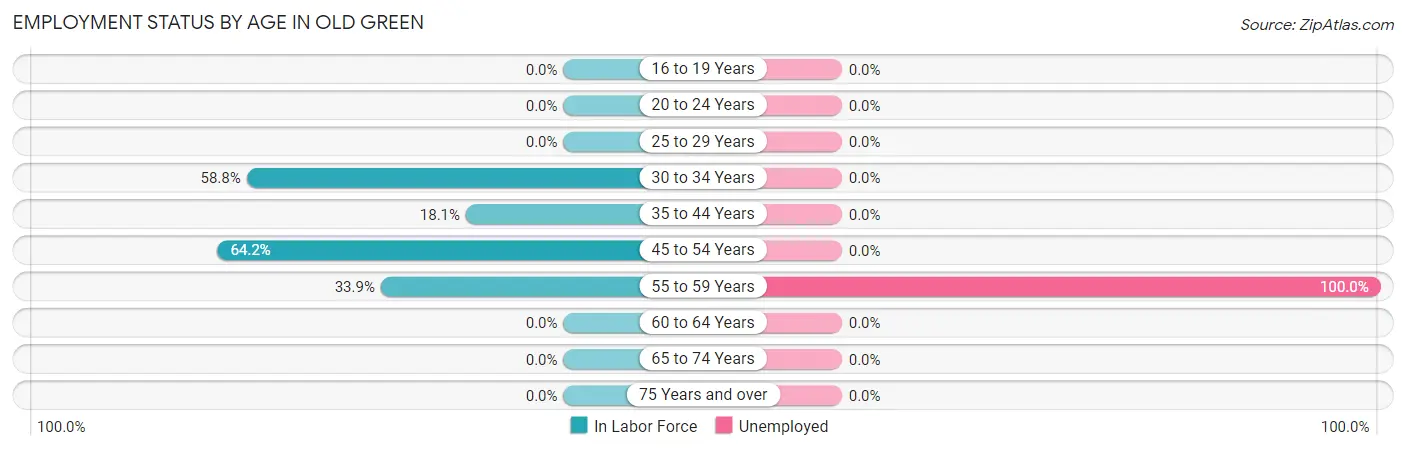 Employment Status by Age in Old Green