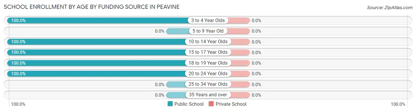 School Enrollment by Age by Funding Source in Peavine
