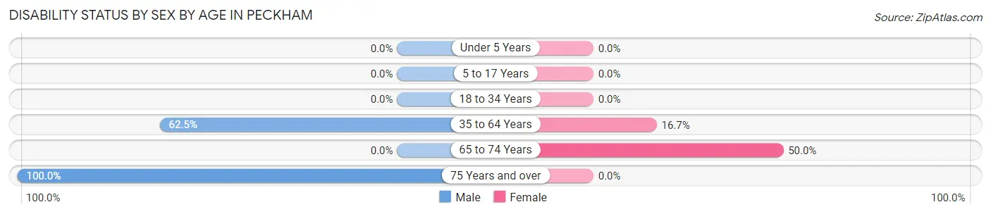 Disability Status by Sex by Age in Peckham