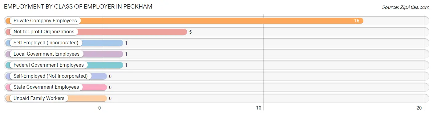 Employment by Class of Employer in Peckham