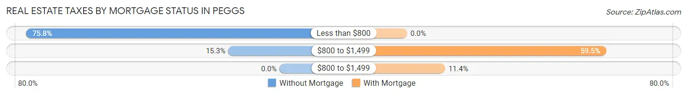 Real Estate Taxes by Mortgage Status in Peggs