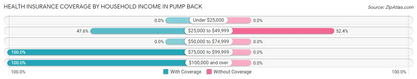 Health Insurance Coverage by Household Income in Pump Back