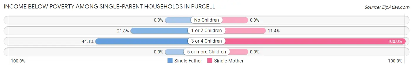 Income Below Poverty Among Single-Parent Households in Purcell