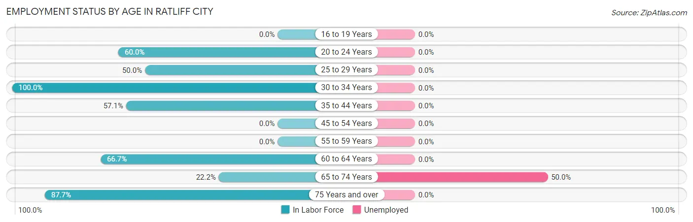 Employment Status by Age in Ratliff City