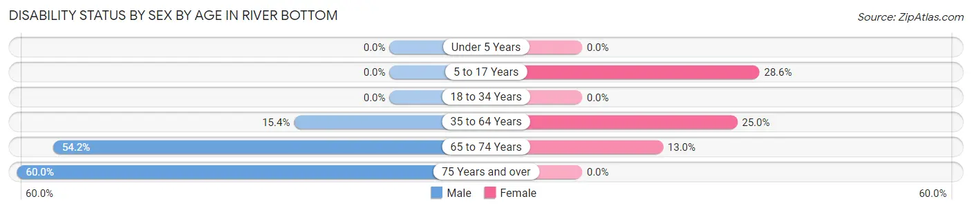 Disability Status by Sex by Age in River Bottom